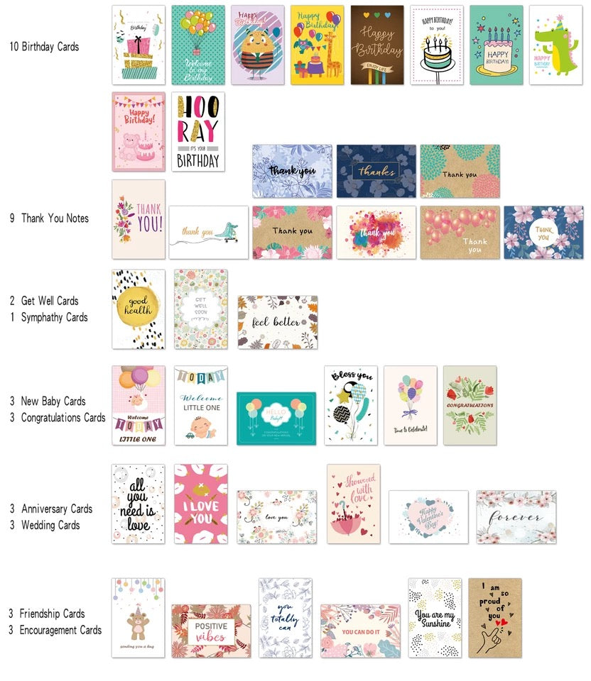 Cards for Different Occasions (9x options)